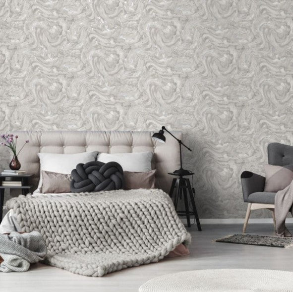 Lumiere Marble Wallpaper Taupe - DCO Exclusive Sample