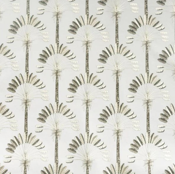 Printed Palm Palace Wallpaper - Cream & Gold Sample