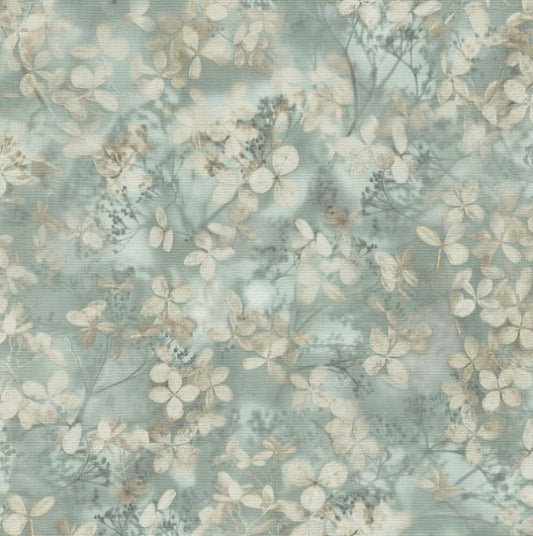 Purity Blossom Floral Wallpaper - Sage Green Sample