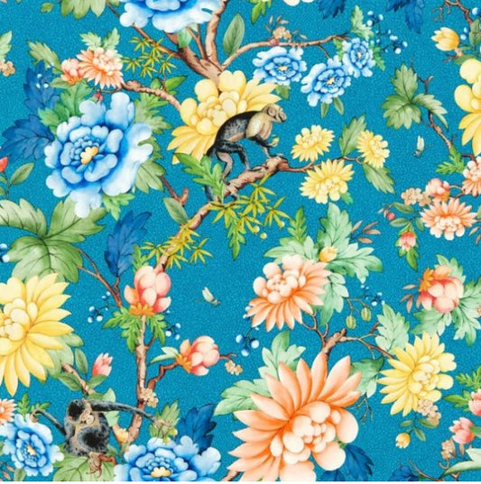 Clarke & Clarke Sapphire Garden Wallpaper - Sapphire Sample