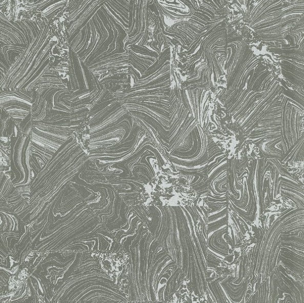 Madoc Marble Texture Wallpaper - Grey Sample