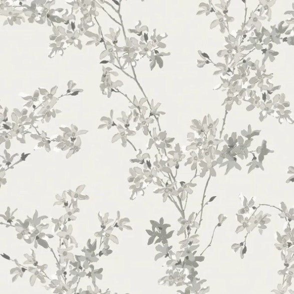Laura Ashley Forsythia Wallpaper - Steel Sample