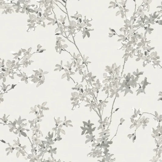 Laura Ashley Forsythia Wallpaper - Steel Sample