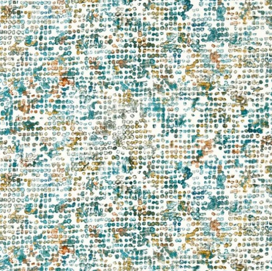 Clarke & Clarke Scintilla Wallpaper- Teal/Spice Sample