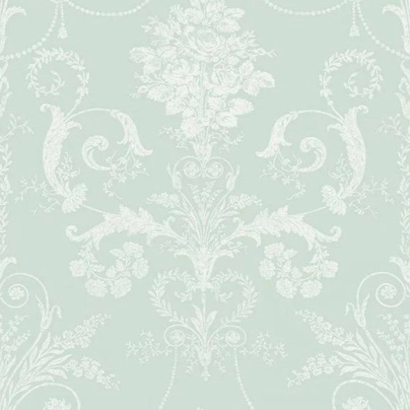 Laura Ashley Josette Duck Egg Wallpaper Sample