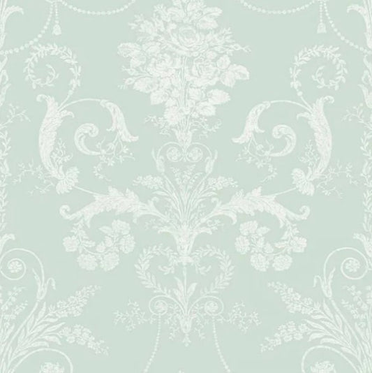 Laura Ashley Josette Duck Egg Wallpaper Sample