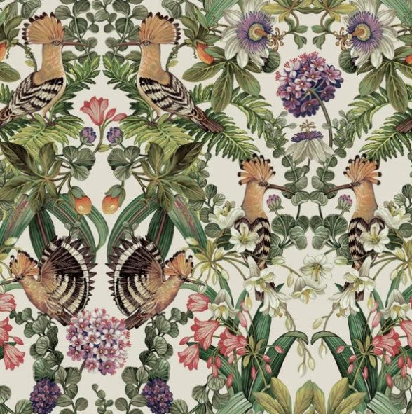 Marimo Botanical White Wallpaper Sample