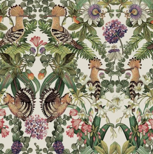 Marimo Botanical White Wallpaper Sample