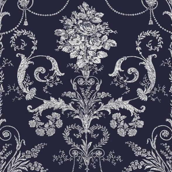 Laura Ashley Josette Midnight Wallpaper Sample