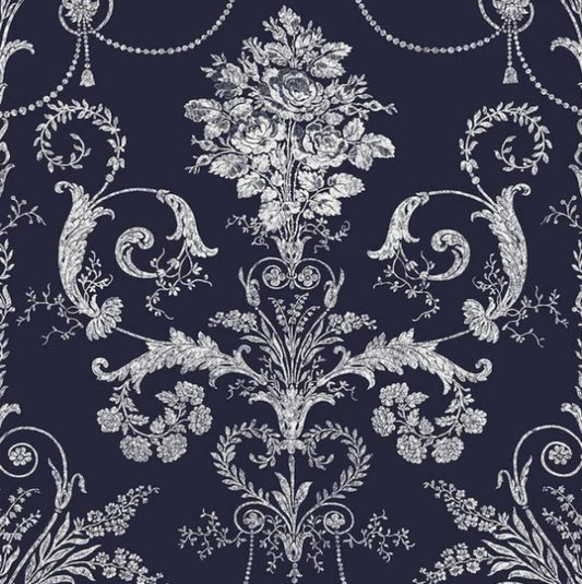 Laura Ashley Josette Midnight Wallpaper Sample