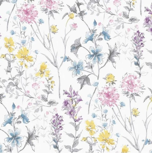 Laura Ashley Wild Meadow Multi Wallpaper Sample