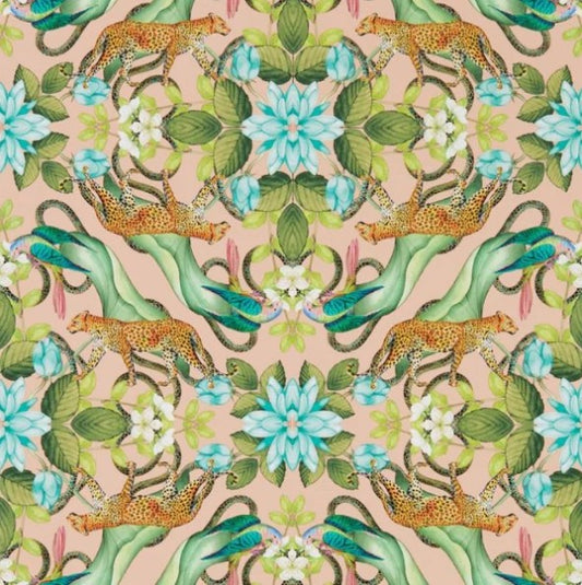 Clarke & Clarke Menagerie Wallpaper - Blush Sample