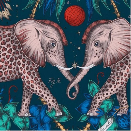 Clarke & Clarke Zambezi Wallpaper- Navy Sample