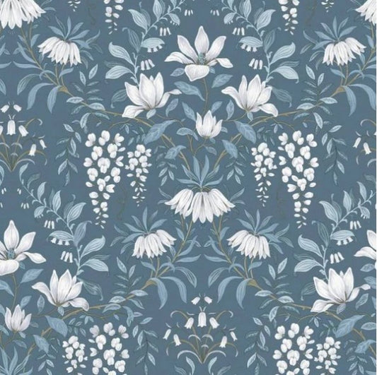 Laura Ashley Parterre Dark Seaspray Wallpaper Sample