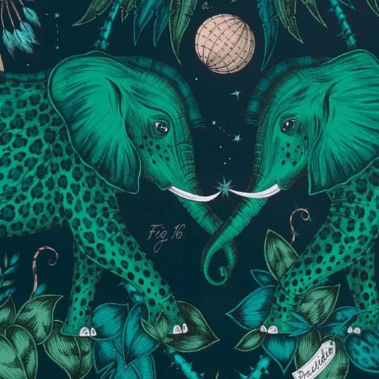 Clarke & Clarke Zambezi Wallpaper- Teal Sample