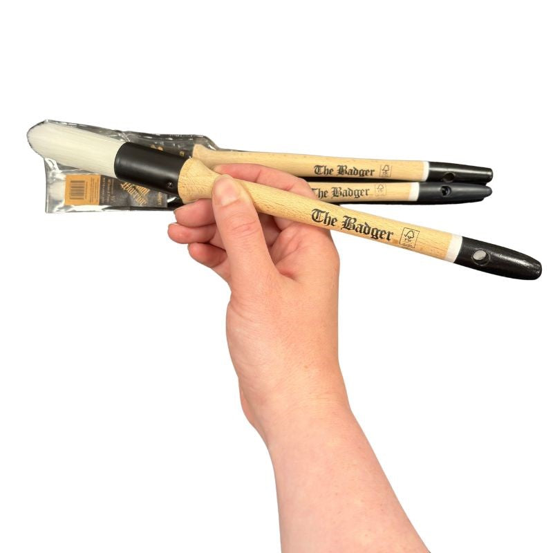 Paint Warrior Badger Round Sash Trim Brush