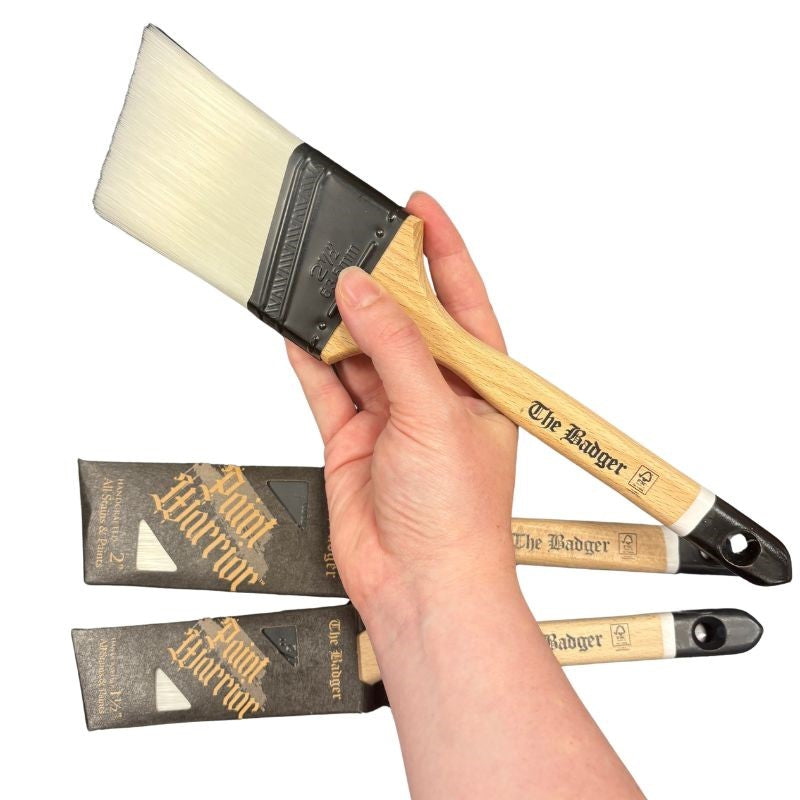 Paint Warrior Badger Long Handle Angle Brush