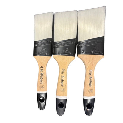 Paint Warrior Badger Semi Oval Beaver Tail Short Handle Brush