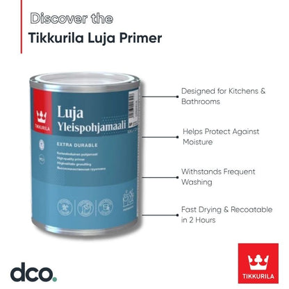 Tikkurila Luja Primer for Bathroom Walls & Woodwork - Colour Match