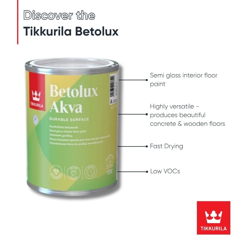 Tikkurila Betolux Akva Water-Based Floor Paint - Colour Match