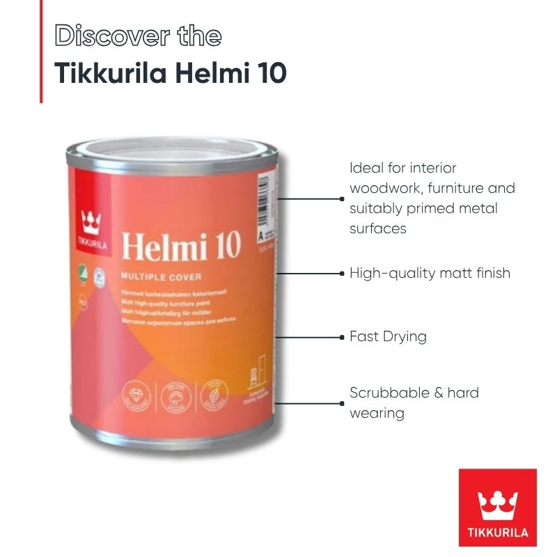 Tikkurila Helmi 10 Water-Based Matt for Woodwork - Colour Match