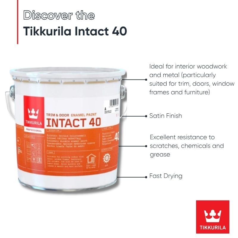 Tikkurila Intact 40 Satin for Trim & Doors - Colour Match