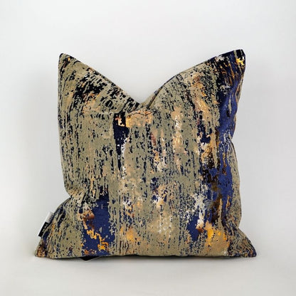 Malini Torcello Navy Metallic Cushion