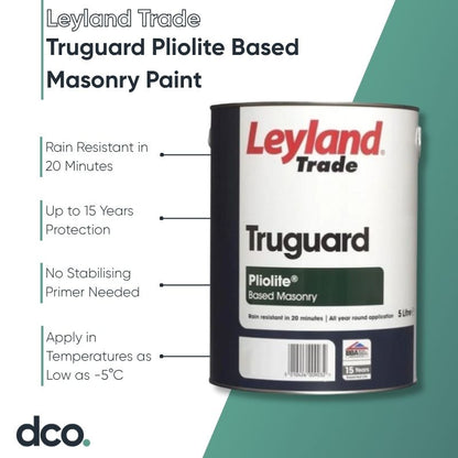 Leyland Trade Truguard Pliolite Based Masonry Paint - Brilliant White/Magnolia