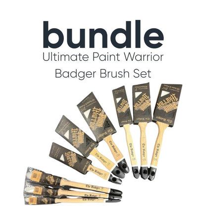 Ultimate Paint Warrior Badger Brush Set Bundle