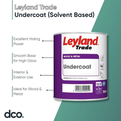 Leyland Trade Undercoat (Solvent Based) - Ready Mixed Colours