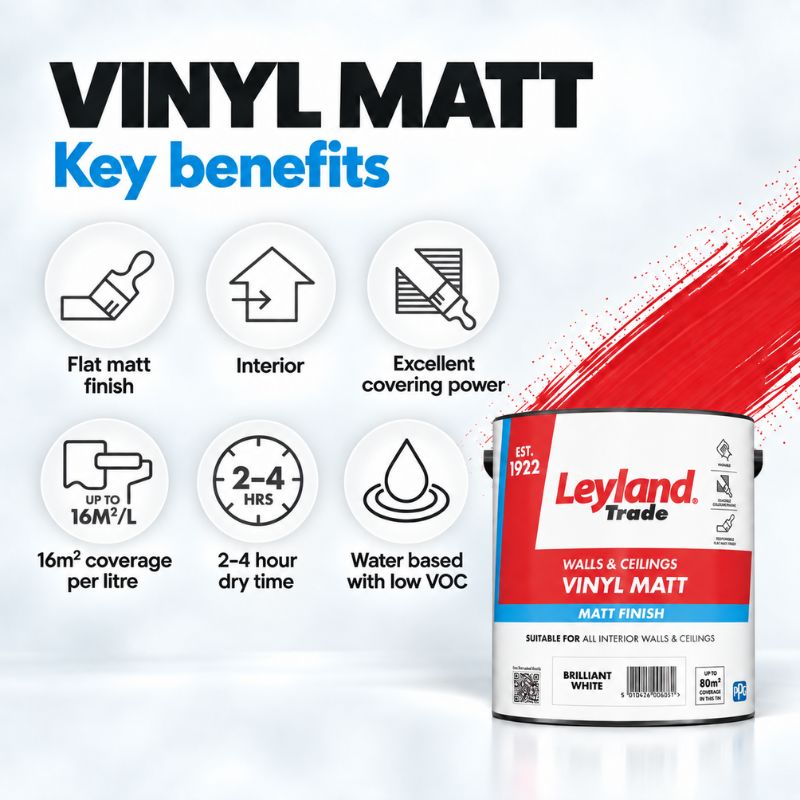 Leyland Trade Vinyl Matt - Ready Mixed Colours