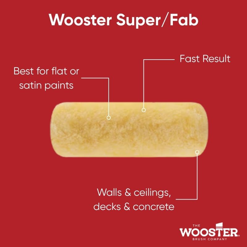 Wooster Super-Fab 9 inch Masonry Roller Sleeve - XL 1.25" Pile