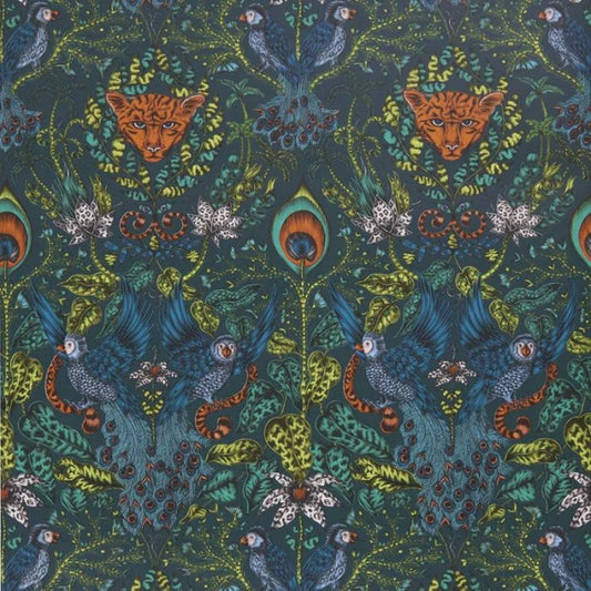 Clarke & Clarke Amazon Wallpaper - Navy Sample
