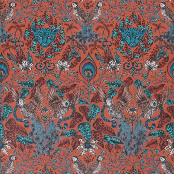 Clarke & Clarke Amazon Wallpaper - Red Sample