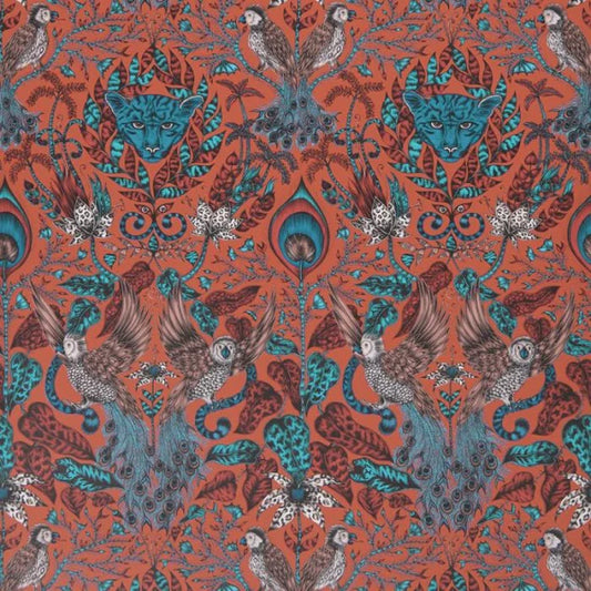 Clarke & Clarke Amazon Wallpaper - Red Sample