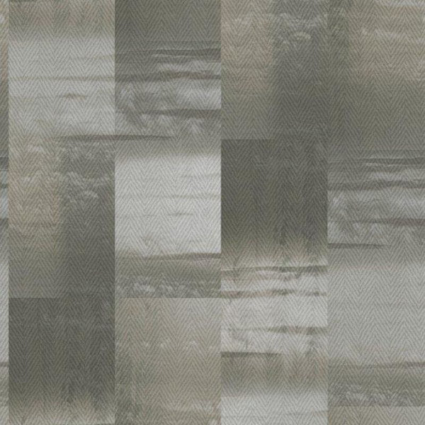 Aoraki Glass Bead Skyline Wallpaper - Taupe/Grey Sample