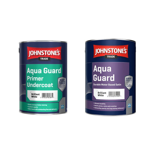 Johnstone's Trade Aqua Guard Satin & Primer Undercoat 5L Bundle