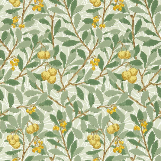 Morris & Co Arbutus Wallpaper - Sage/Lemon Sample