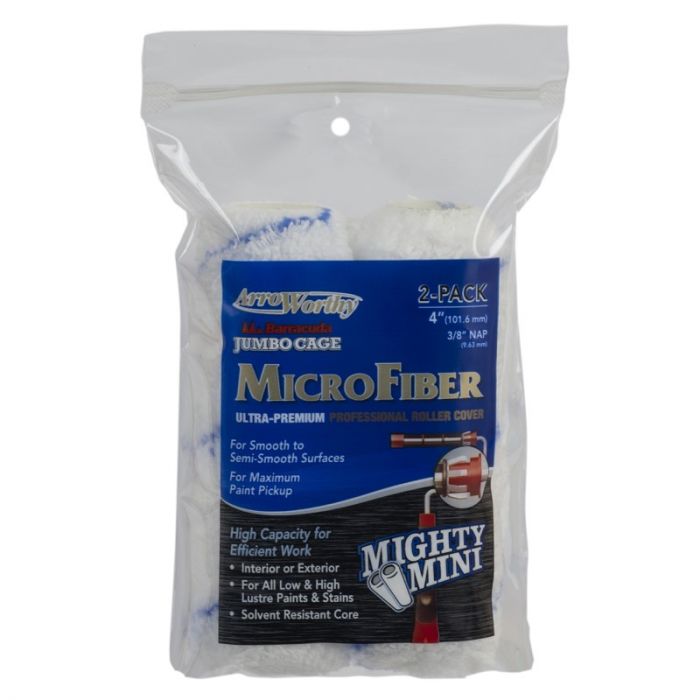 Jumbo Microfiber 4" Roller Sleeve 2 Pack
