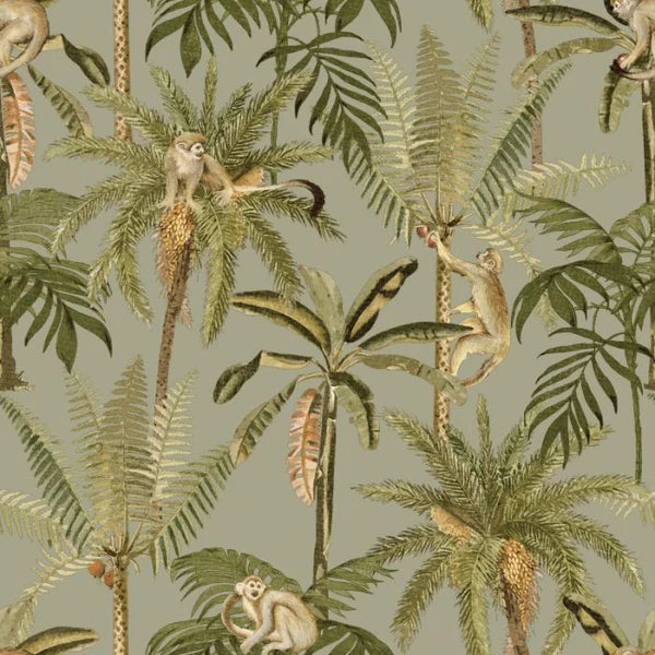 Ateles Monkey Wallpaper - Sage Sample