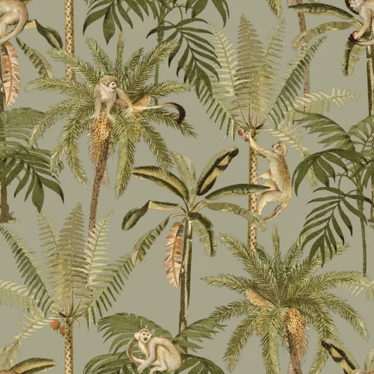 Ateles Monkey Wallpaper - Sage Sample