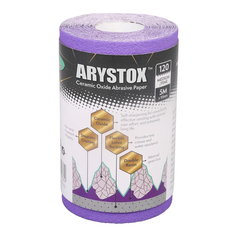 Axus ARYSTOX Ceramic Oxide Sanding Paper 5m x 115mm