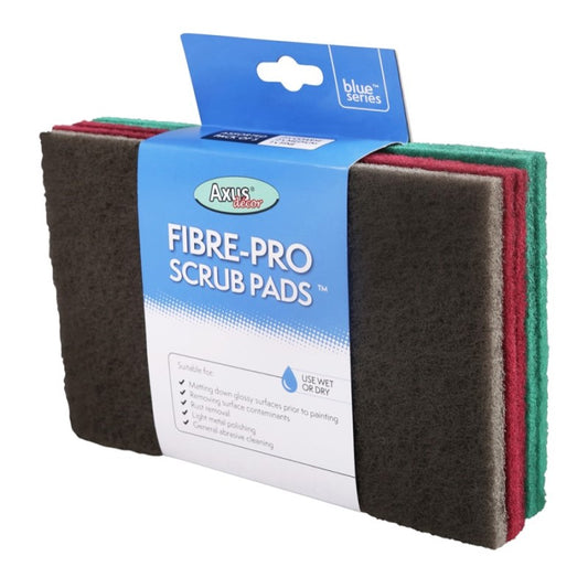 Axus Blue Series Fibre-Pro Scrub Pads (Assorted Pack of 5)
