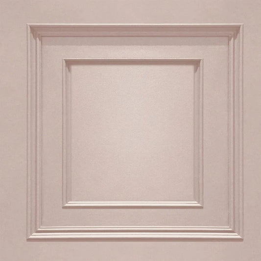 Amara Wood Panel Effect Wallpaper Soft Pink Sample