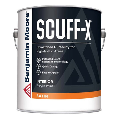 Benjamin Moore Scuff-X Satin Super White Paint
