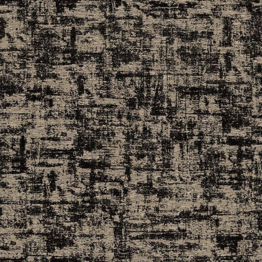 Brindle Distressed Flock Texture Wallpaper - Black Sample