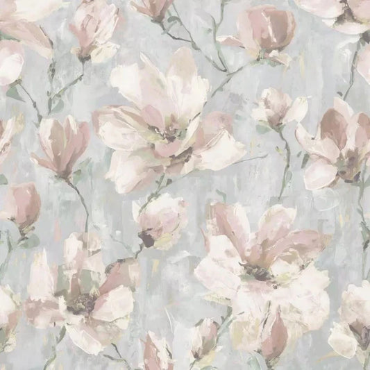Camille Floral Wallpaper - Blush Sample