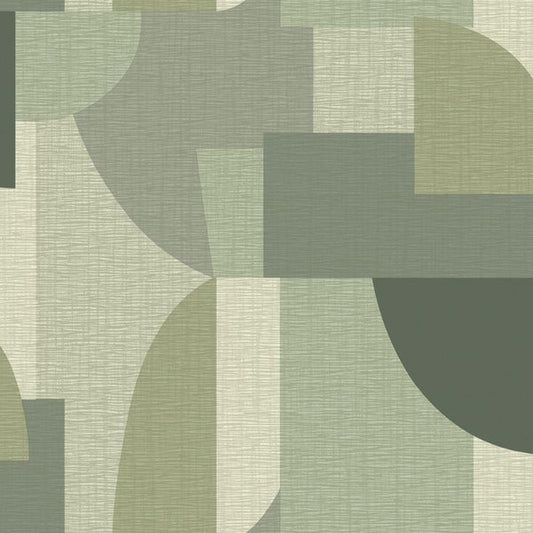 Ceruti Geometric Green Wallpaper Sample