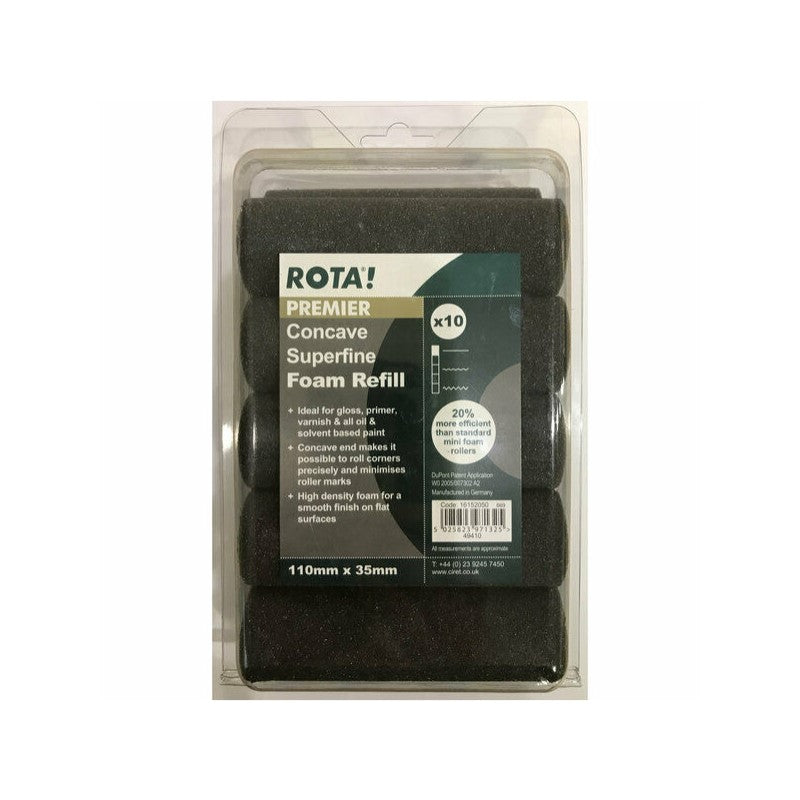 Rota Premier 110mm x 35mm Concave Superfine Foam Refill (10 Pack)