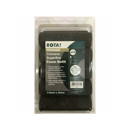 Rota Premier 110mm x 35mm Concave Superfine Foam Refill (10 Pack)